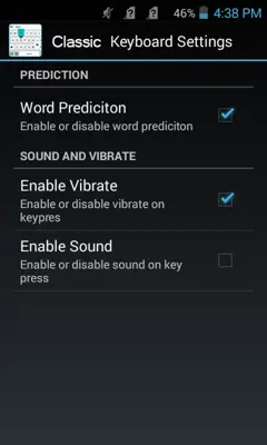 Classic Keyboard android App screenshot 1